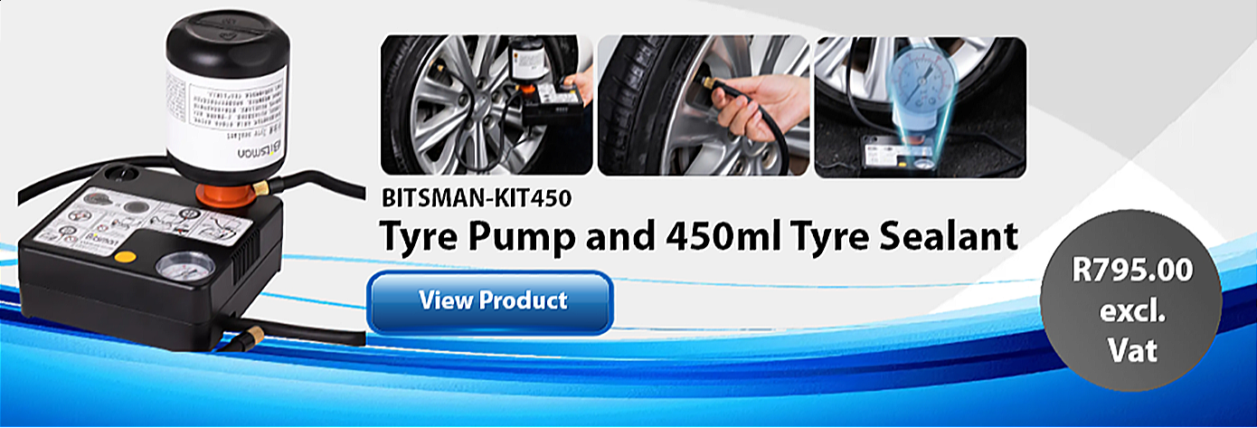 Tyre Pump and 450ml Tyre Sealant